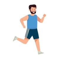 A man is running in the distance vector