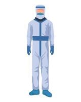 A man in a protective suit and mask vector
