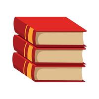 A stack of books on a white background vector