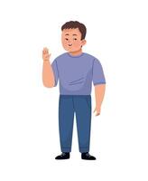 A man waving his hand up and down vector