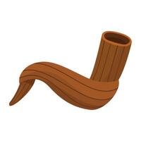 A pipe with a long stem and a long handle vector