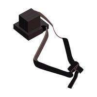 A black strap with a black belt attached to it vector