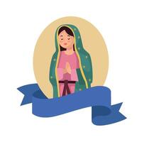 The virgin of guadalupe icon vector