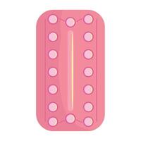 A pink condom with dots on it vector