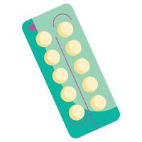 A pill with four pills on it vector