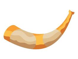 A shofar, a horn used for the celebration of the new year vector