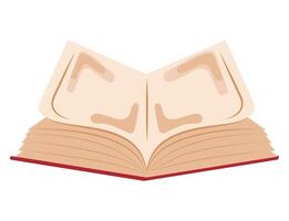 An open book with a red border on a white background vector