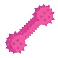 A pink spiked dog toy with spikes on it vector
