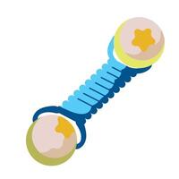 A blue and yellow toothbrush with a star on it vector