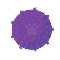 A purple virus with a paw print on it vector