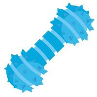 A blue dog toy with spikes on it vector