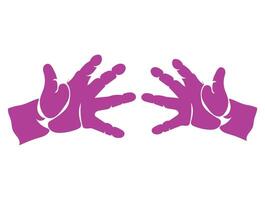Two hands with one hand reaching out to the other vector
