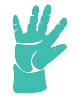 A hand with a glove on it vector