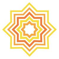 An orange and yellow star with a white background vector