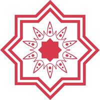 A red star with a white background vector