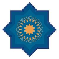 The islamic star is a symbol of peace and harmony vector