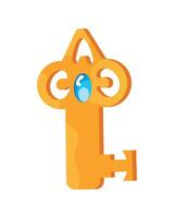 An old key with a blue eye on it vector
