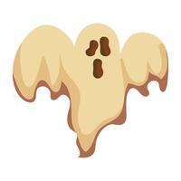 A ghost with a face and a ghostly face vector