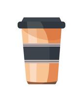 Coffee cup icon, flat design, isolated on white background vector