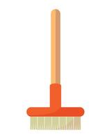 A brush with a handle and a wooden handle vector
