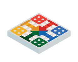 A colorful board with four dice and four dice vector