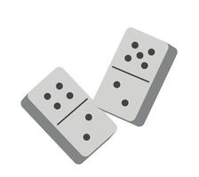 Two domino pieces on a white background vector