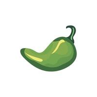 A green chili pepper icon on a white background vector