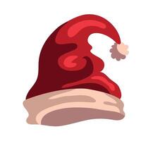 A santa hat is shown on a white background vector