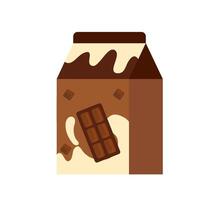 A milk carton with chocolate in it vector