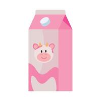 A milk carton with a cow face on it vector