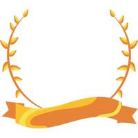A laurel wreath with ribbon vector