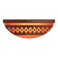 An illustration of a bowl with a pattern on it vector