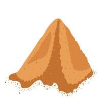 A pile of sand on a white background vector