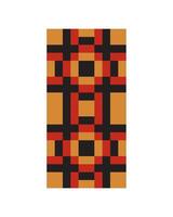 A square pattern with red, orange and black squares vector