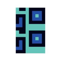 A blue and black square pattern on a white background vector