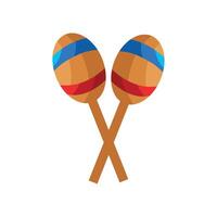 Two maracas with colorful stripes on them vector