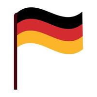 The flag of germany is waving on a white background vector