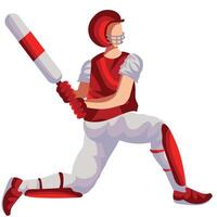 Baseball player in action illustration vector