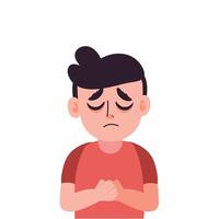 A man with his hands folded in prayer vector