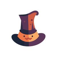 A cartoon hat with a face on it vector