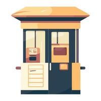 A cartoon machine with a door open vector