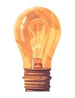 An illustration of a light bulb on a white background vector