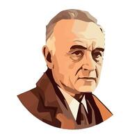 A portrait of a man in a suit and tie vector