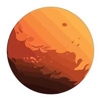 An illustration of the planet mars vector