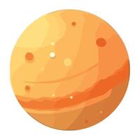 An illustration of the planet jupiter vector