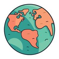 Earth globe icon illustration design vector