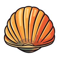 A shell with a large shell on it vector