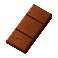 A chocolate bar on a white background vector