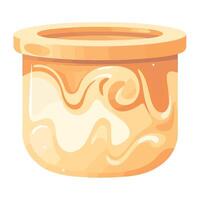 A jar of honey on a white background vector