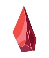 A red diamond shaped object on a white background vector